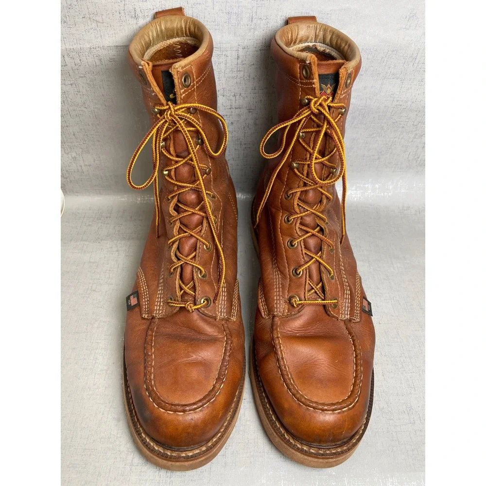 Thorogood American Heritage 8 Inch Moc Toe Boots Tobacco Leather Mens 13